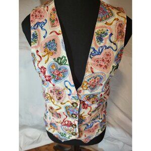 Vtge Faith Mountain Company Size XS Heart Cottagecore Vest